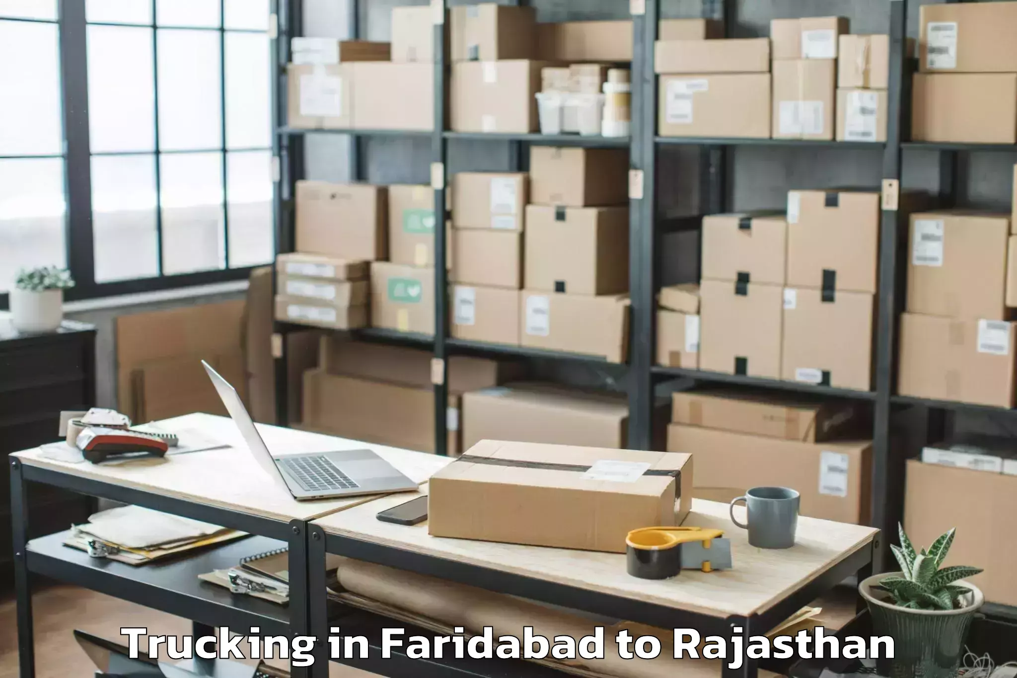 Top Faridabad to Nadbai Trucking Available